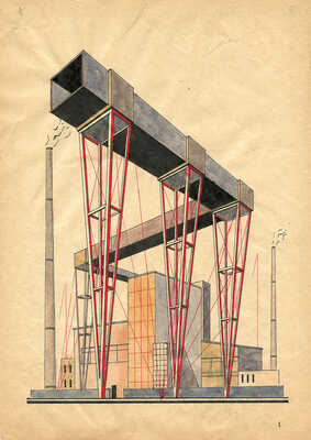 Мельников Константин Степанович (?). Макет промышленного здания